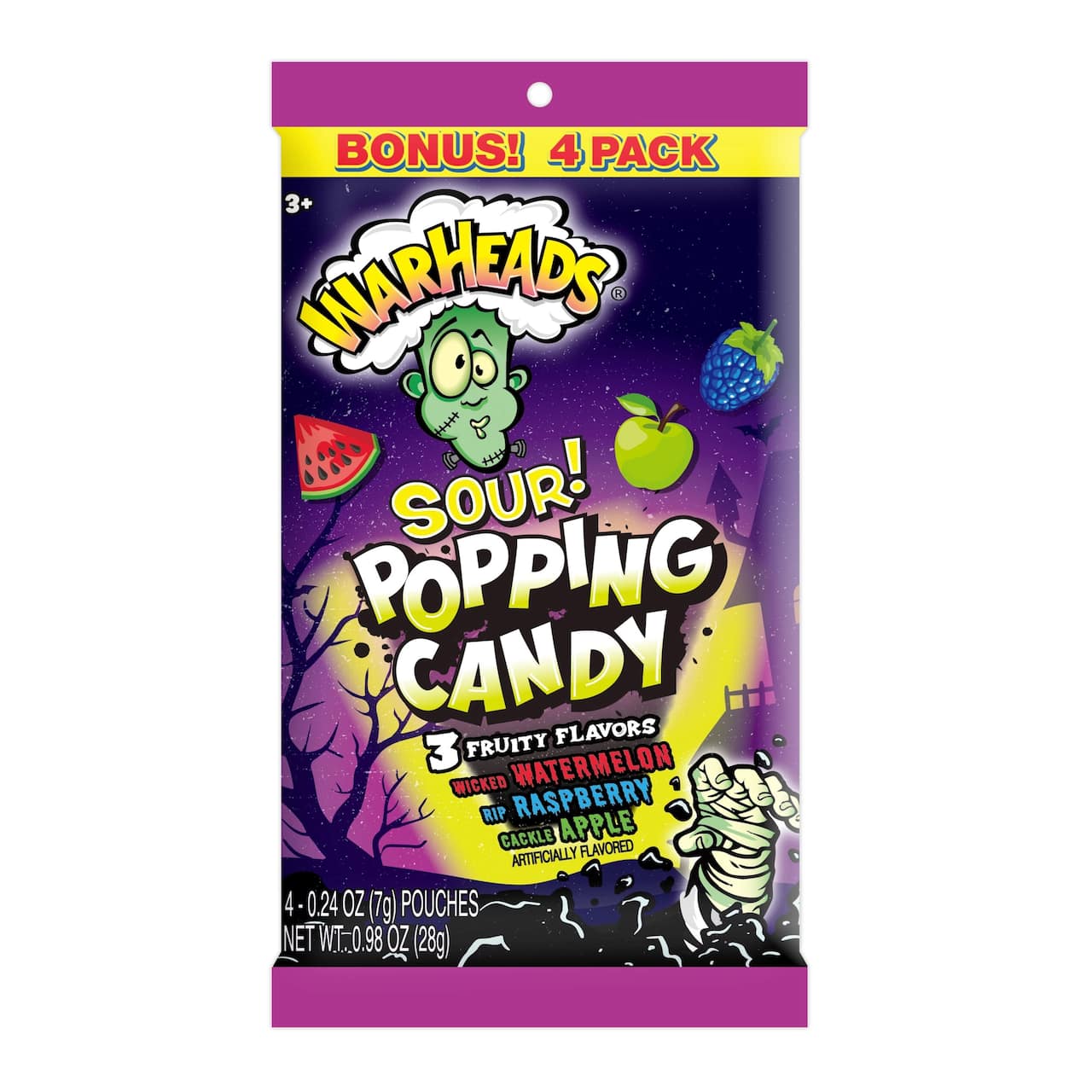 Warheads® Halloween Sour! Popping Candy Pouches, 4ct.